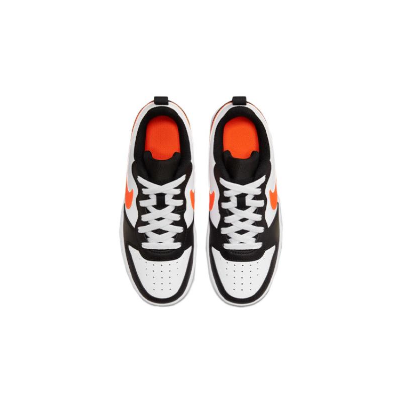 Nike Кроссовки Court Borough 2 Low White Black Orange GS BQ5448-115