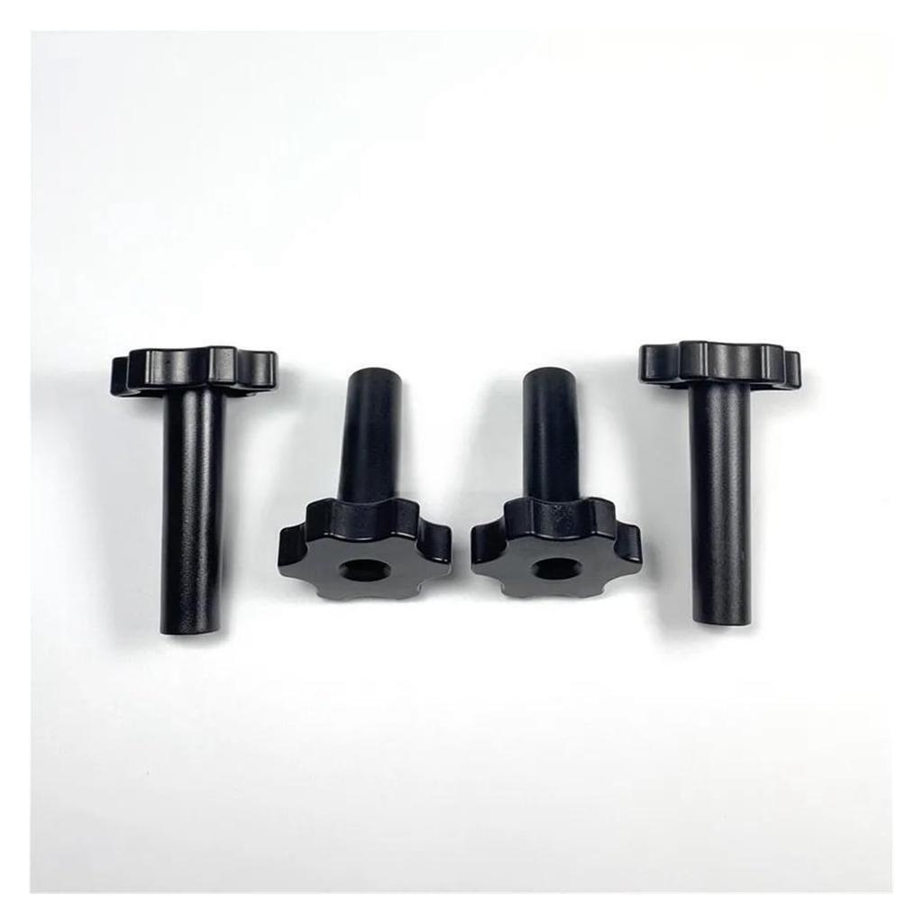 Black M8 Flower-Shape Fastening Nut Set for Soft Ice Cream Machines 4PCS