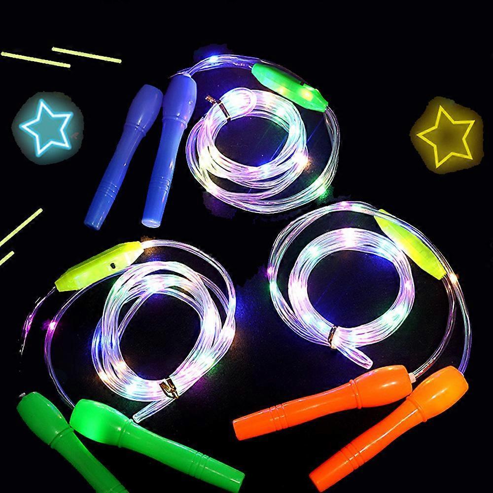 2 Pack LED Skipping Ropes. Adjustable Length. New Color Light Up Speed Skipping Rope. Flashing Rope. LED