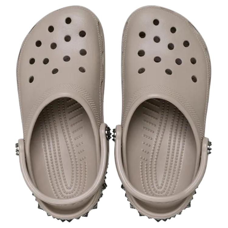 Crocs Классические клоги с шипами, цвет тауп, унисекс, 211596-214