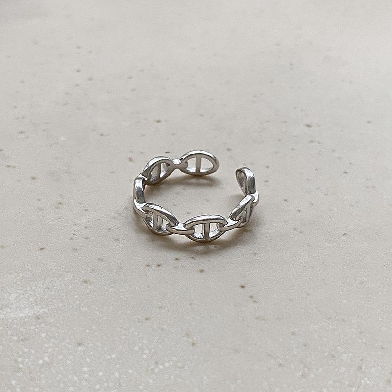 Кольцо Niche Design из стерлингового серебра 925 пробы, женская мода, индивидуальность, холодная и универсальная, высокое чувство, открытое кольцо на указательный палец, прилив