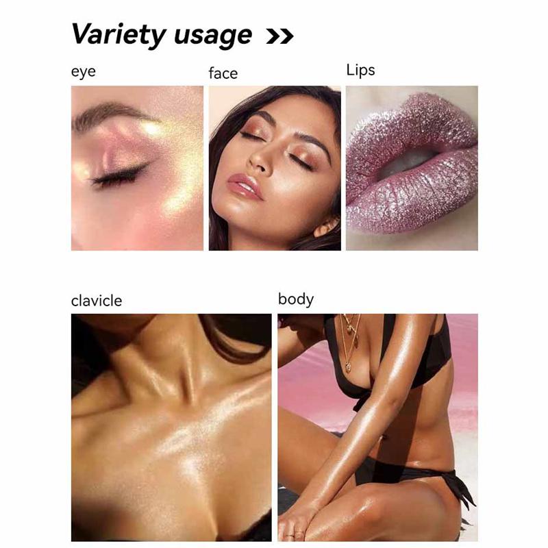 Крем-хайлайтер с бриллиантовыми блестками Pearl Fine Flash для лица Natural 3D Contouring Full Body Highlight Stick Cosmetic Tool