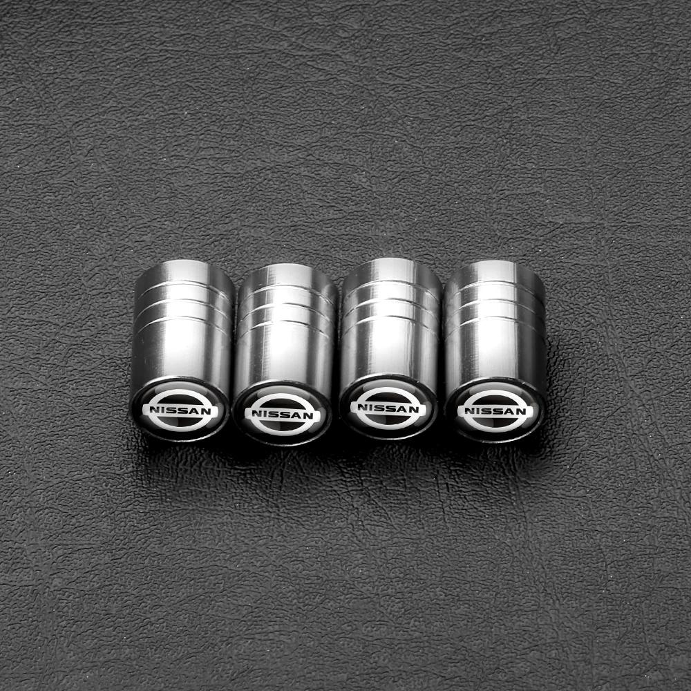 CGCBZC1 4pcs Car Tire Valve Cover Aluminum Tire Dust Cover Airtight Cover Car Accessories For Nissan Nismo X-Trail 1 J32 Almera Qashqai