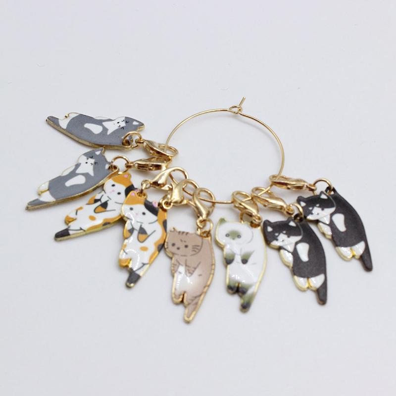 8 шт./компл. сплав многофункциональный вспомогательный маркер орнамент кошка вязание вязальные маркеры для Diy Craft маркер