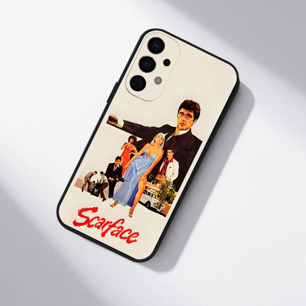 Чехол для телефона S-Scarfaces Tony Montana для Samsung S25,S24,S21,S22,S23,S30,Ultra,S20,Plus,Fe,Lite,5G Черный