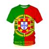 Newest Fashion Portugal Flag 3d T Shirt Men/Women Casual Round Neck Short Sleeve Sports T-shirt