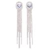 Long Tassel Water Drop Pendant Earrings Rhinestone Long Dangle Earrings for Women Crystal Fashion Jewelry Accessories