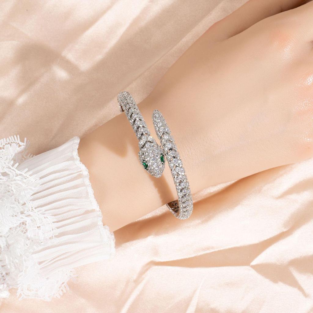 Electroplated Real Gold Spirit Snake Bracelet - Exaggerated Europe & America Style