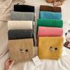 Pony Embroidery High-Quality Wool Scarf Women'S Season Warm Knit Couple Scarf Men