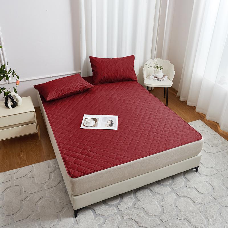 Водонепроницаемый стеганый наматрасник с резинками, пылезащитный чехол с противоскользящим покрытием