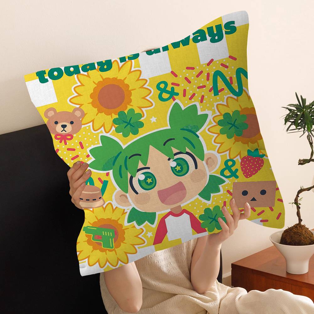Anime YYotsuba Sweet Classic Movie Pillowcase Toon Gift Cushion Cover Bedroom Home Sofa Chair Seat Decor Pillow Case