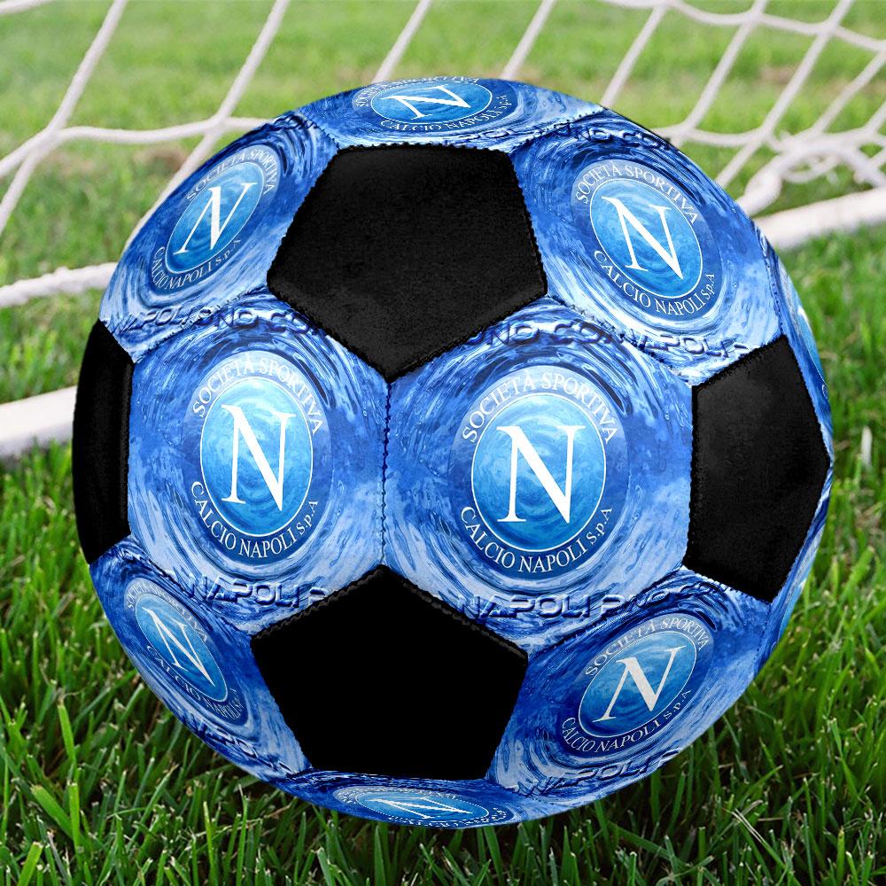 Футбольный мяч SSC Napoli Размер 5 Цветной Машинная строчка ПВХ Готов к соревнованиям Прочный Высокий отскок