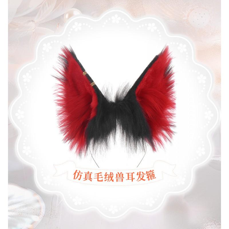 Plush Fox Ears Headband Handmade Animal Lolita Style Cosplay Comic Con