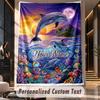 Ocean Mermaid (126) Theme Custom Tapestry Personalized Custom Name Text Wall Hanging Tapestry Home Decor Background Cloth