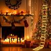 Christmas Light String Santa Claus Climbing On Rope Ladder Christmas Decoration 2025 for Home Xmas Tree Decor Hanging Pendants