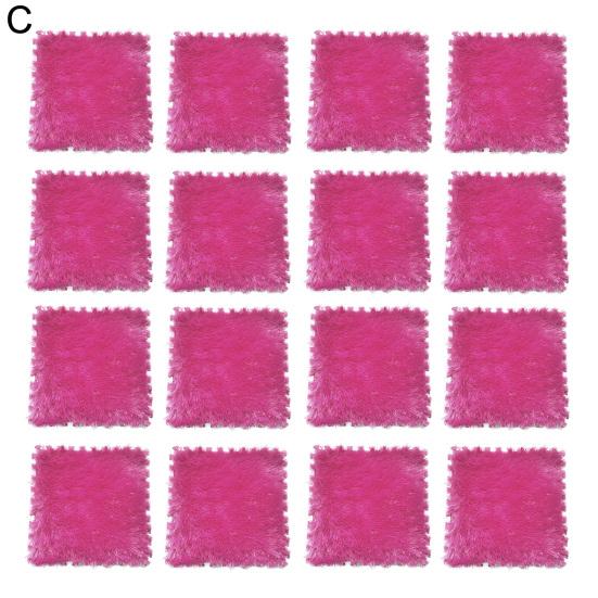 Yousheng 16 шт./компл. ковер-пазл, пэчворк, свободно совпадающий, пазл, пушистый, пазл, тип плюша, напольный коврик для гостиной