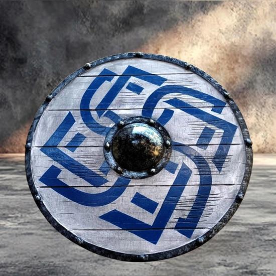 60.96 Cm Authentic Battleworn Wooden Viking Shield Warrior Shield Ancient War Round Shield Best Gift Decorative