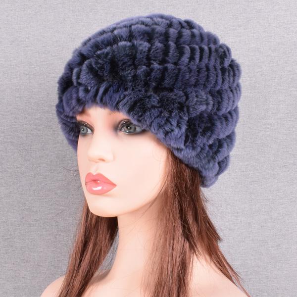 Зимняя теплая вязаная меховая шапка из кроличьего меха с ананасом, женские толстые шапки, шапочки для мамы