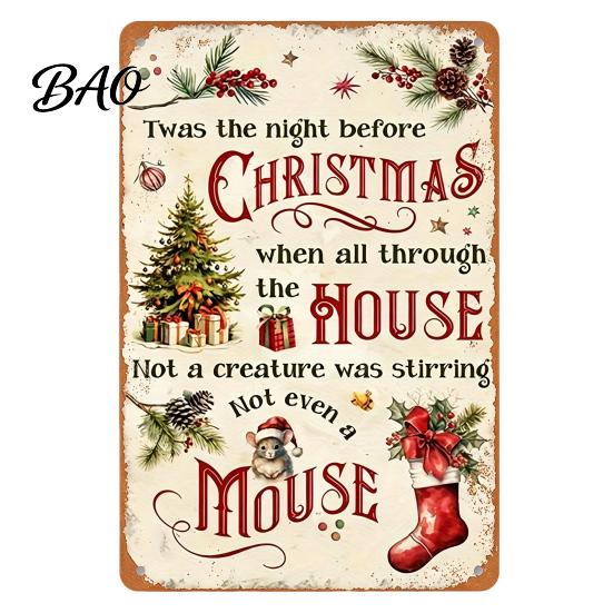 Rustic Home Holiday Embellishments Christmas Wood Sign, Vintage Santa's Sleigh Parking Only Wall 2D Farmhouse Hanging Sign Wooden Plaque for