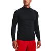 Under Armour Мужская спортивная футболка с однотонным высоким воротником Rush Series, черная 1366059-001