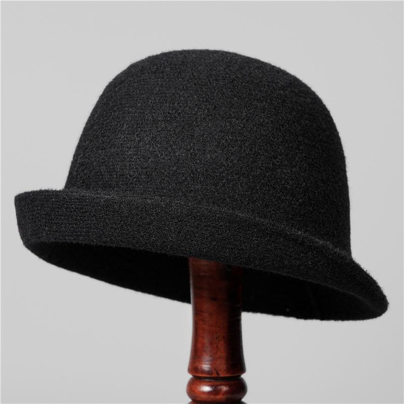 Новая плиссированная панама женская осенне-зимняя простая модная панама темпераментная универсальная шляпа с короткими полями и плоским верхом