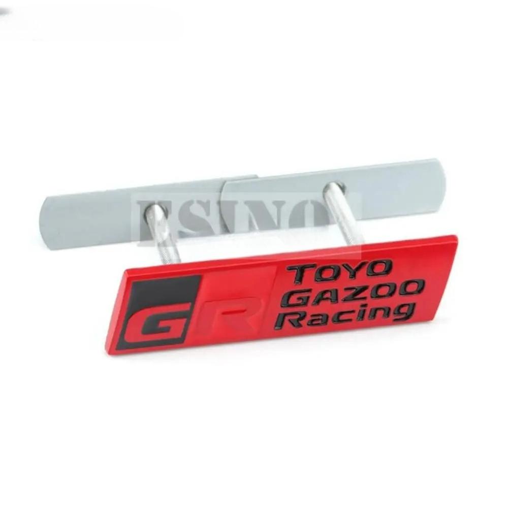 1 шт. Автомобильный стайлинг Gazoo Racing GR 3D Значок из цинкового сплава для решетки радиатора автомобиля Металлическая эмблема Наклейка для Supra AE86 GT86 Corolla