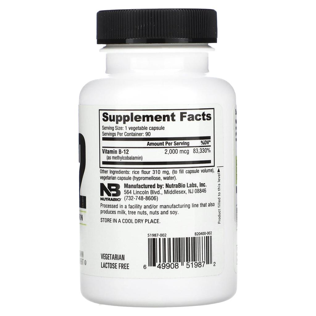 Vitamin B-12, 2,000Mcg, 90 Capsules