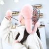 Winter Women Warm Fur Hats Balls Ear Protection Outdoor Cold Hat
