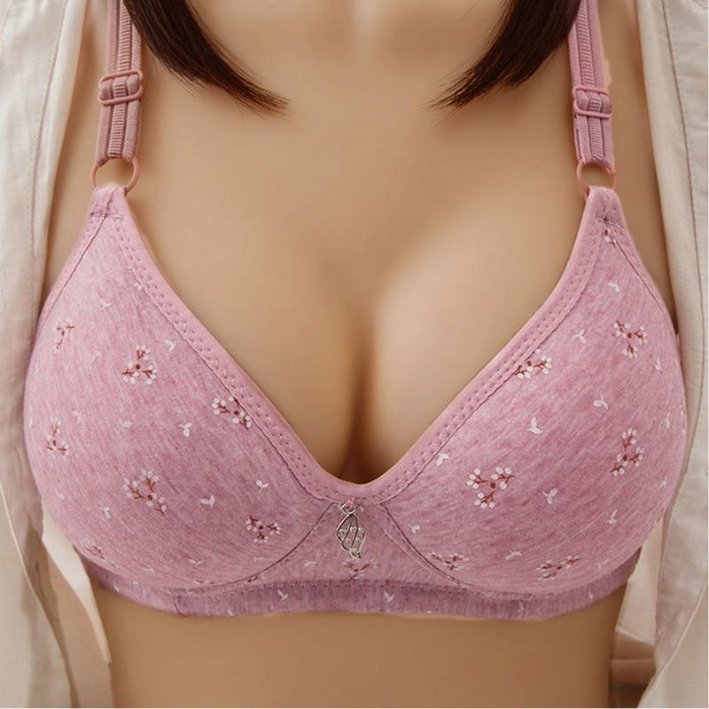 Женский сексуальный бюстгальтер с цветочным принтом, бюстгальтер без косточек, анти-провисающее нижнее белье, нижнее белье с эффектом пуш-ап, бюстгальтер с принтом небольшого размера