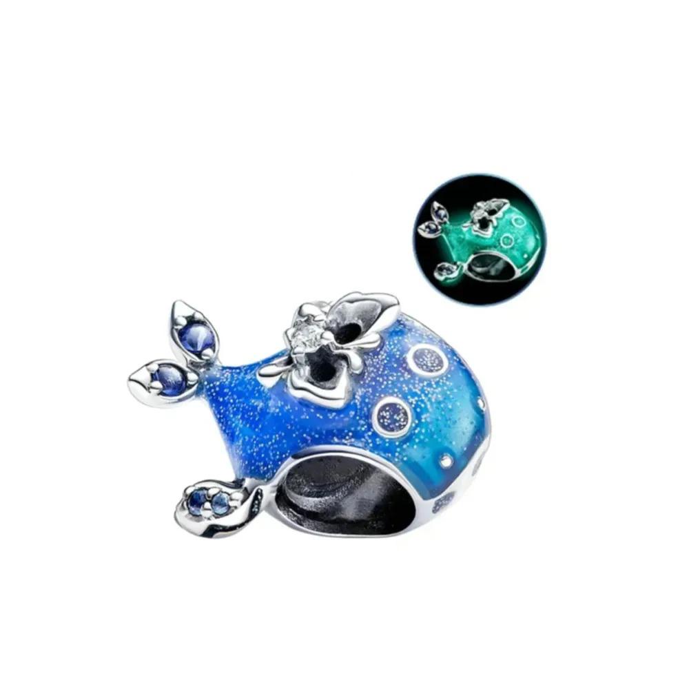 925 Silver Plated Blue Butterfly Charm Bead for DIY Jewelry Making Fit Bracelet Women Fashion Pendant