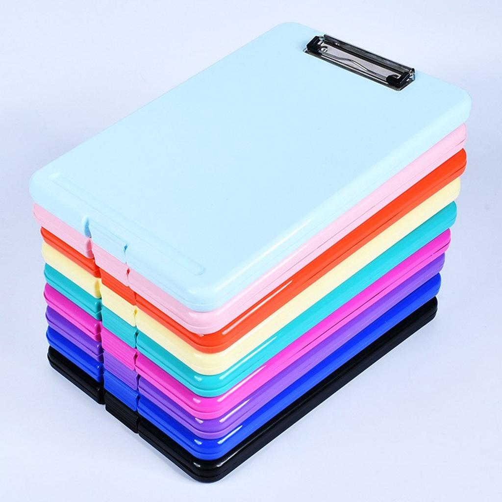 2-in-1 Clipboard with File Storage Case Portable Document Organiser Waterproof File Folder for Hospital Nurse Doctor