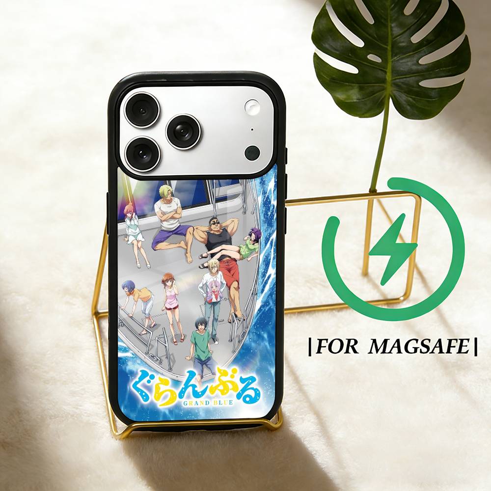 Anime Grand B-Blue Dreaming Phone Case For iPhone 17,16,15,14,13,12,Plus,Pro,Max For Magsafe Magnetic Wireless Charge