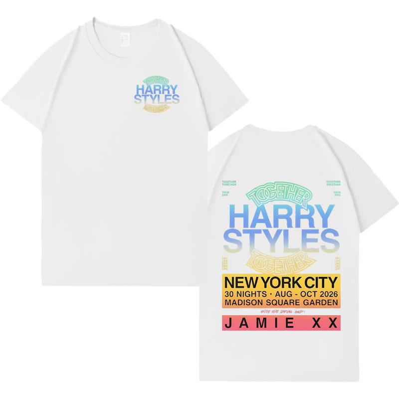 Singer HarryStyle Trendy Album Together Tour Tshirts Aesthetic Pop T Shirt Mens Women Harajuku Loose Oversized Casual T Shrits