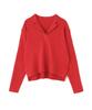 N Natural Beauty Kaikin Rib Knit Red Basic Sweater, Women's,