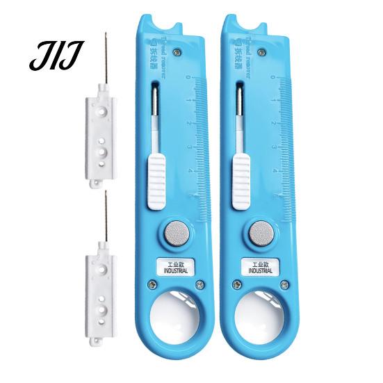 Compact Sewing Threader 1/2Pcs 4-In-1 Tool with Seam Remover, Magnifier & Scale, Multi-Function Magnetic Threading Device for Industrial Home,