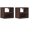 VidaXL Tables de chevet murales 2 pcs chêne marron 40x31x39,5 cm, armoire, table d'appoint, armoire de lit, armoire de 848753