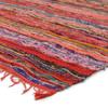 Tapis souple en coton à rayures rouge 100x200