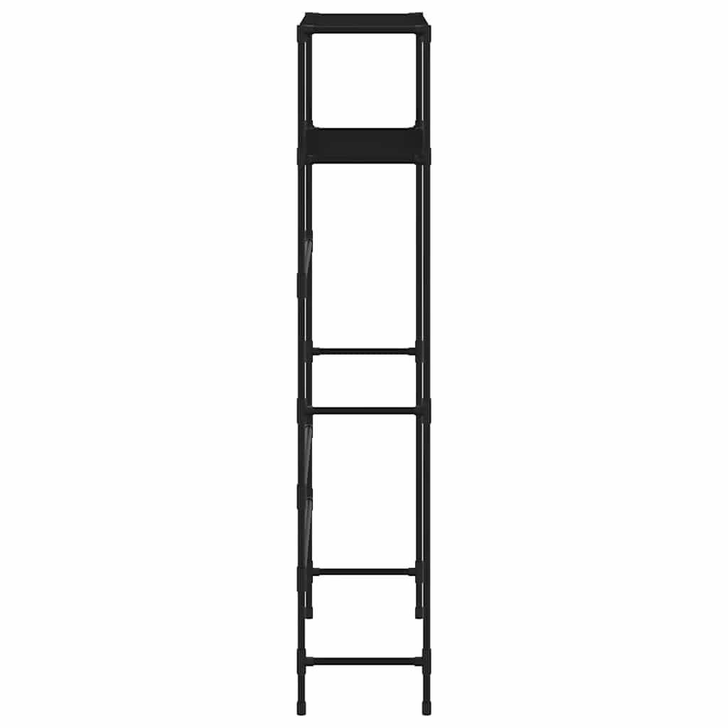 Vidaxl 2-уровневая полка над стиральной машиной, черная, 69x28x143 см, железная