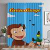 Любопытный Джордж Шторы для спальни Шторы для детской комнаты Жалюзи Оконная штора Перегородка Украшение на Хэллоуин Гостиная Кухня Дом