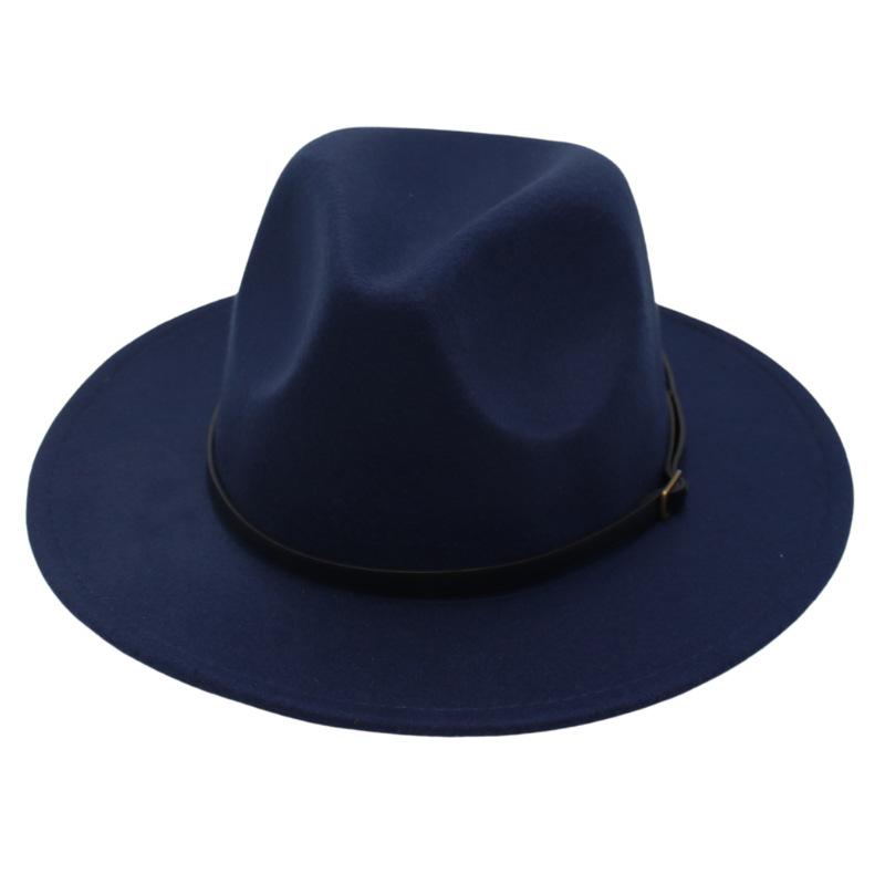 Оптовая продажа Детский Топ-шляпа для Дефиле Пряжка для Ремня Сценическая Шляпа-цилиндр Родитель-Ребенок Досуг Шерстяная Шляпа Широкие Поля Джазовая Шляпа Мужчины и Женщины