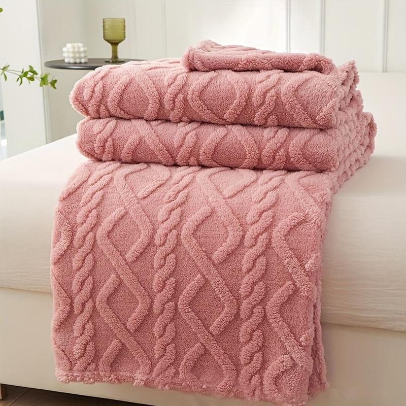 Blanket Comfortable Soft 3D Fashionable Design Plush Thick Warm Blanket, Soft Warm Plush Air Conditioning Blanket Flannel Throw Blanket