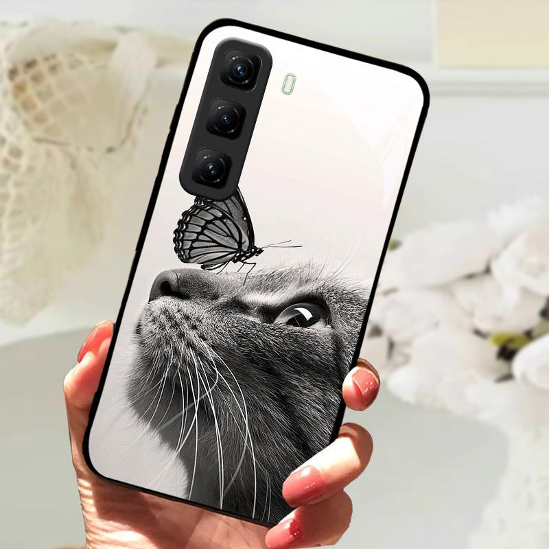 Закаленное Стекло Чехол Для Infinix Hot 60 60i Hot60 Pro Plus 60Pro Телефон Задняя Крышка Полное Покрытие Защита Линзы Чехол Fundas Etui