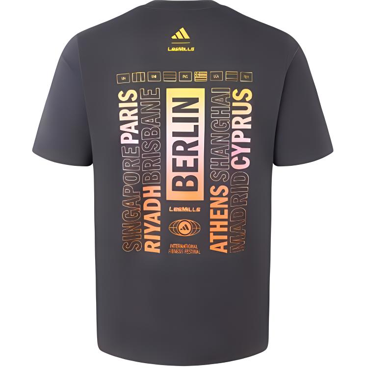 adidas X LES MILLS Футболка Унисекс Угольно-Черный JN4350