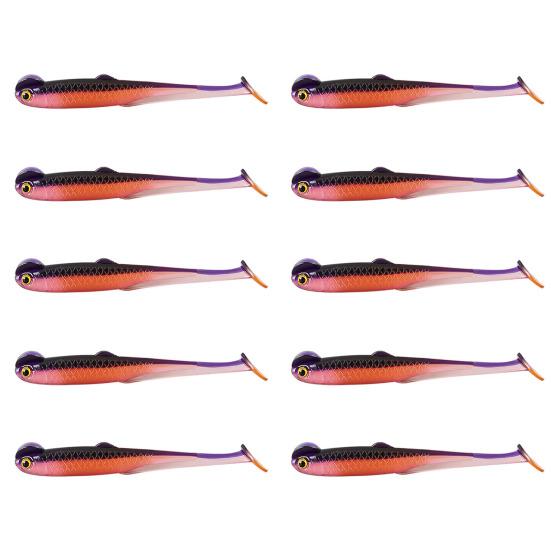 10 шт. Рыболовные приманки Мягкие приманки Реалистичный вид Естественная игра T-образный хвост Искусственные приманки Свимбейты Рыболовные снасти