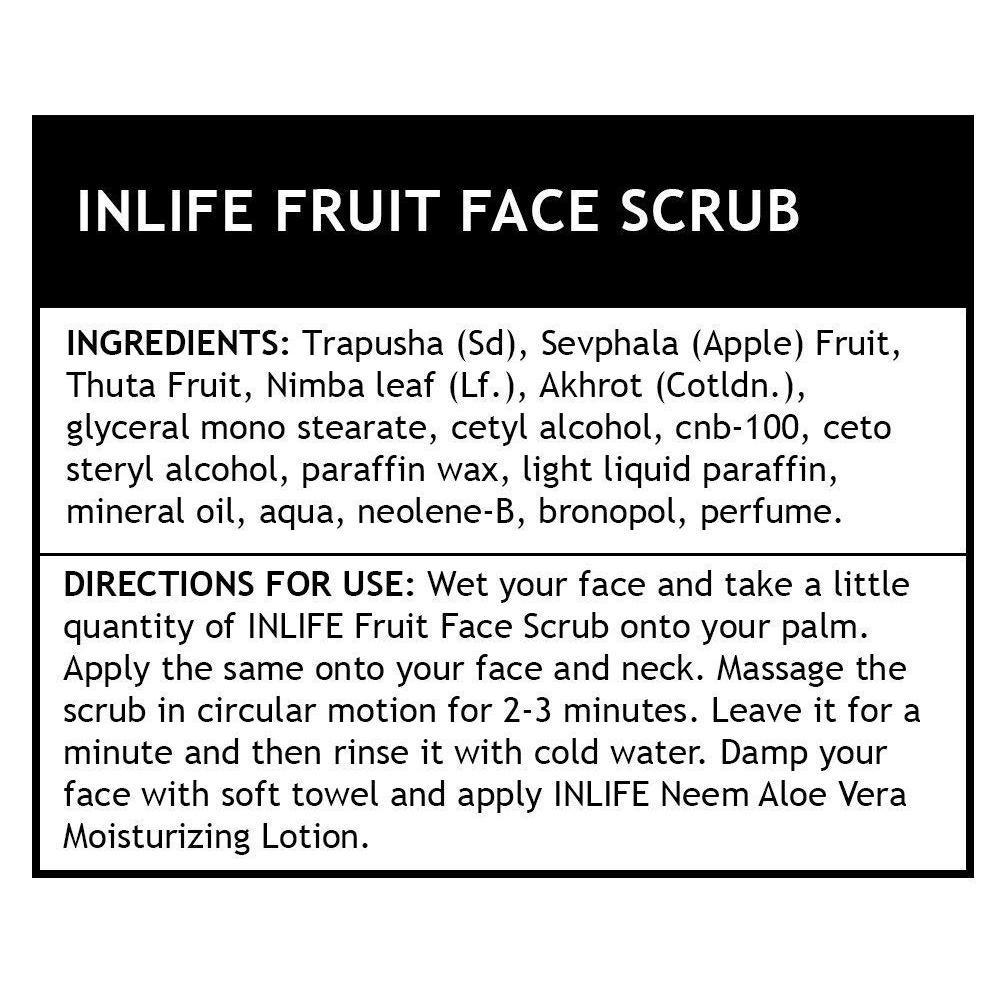 Фруктовый скраб для лица (100 г), Fruit Face Scrub, INLIFE