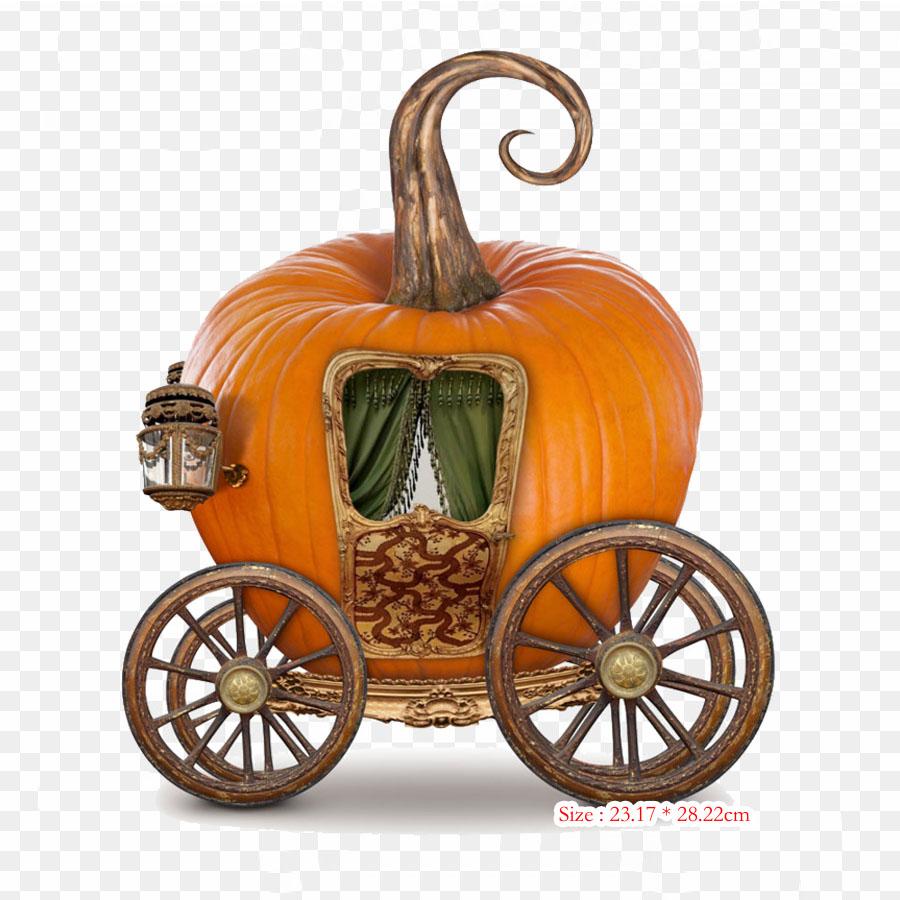 Cinderella Pumpkin Carriage Cartoon Cinderella Cartoon Iron On Heat Transfer Printing Vinyl Patches Sticker for Clothes DIY Appliques Washable Patches