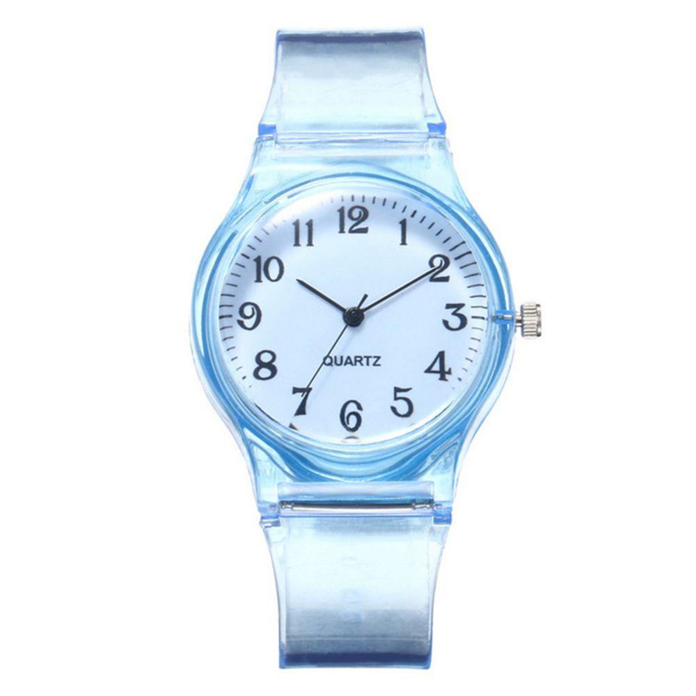Women Transparent Silicone Wristwatch Student Clock Jelly Quartz Watch Candy Wrist Watch