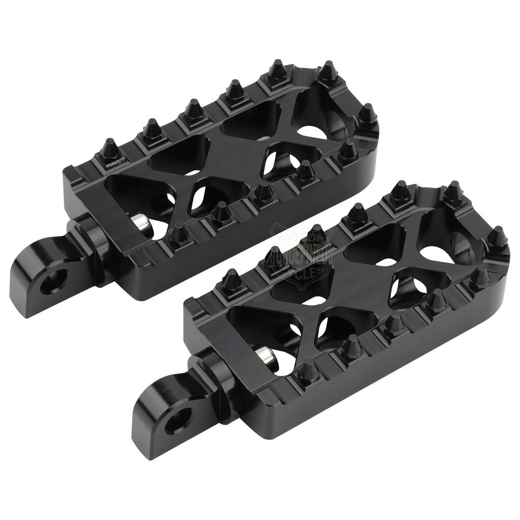 MX Foot Pegs Motorcycle Offroad Wide Footpegs Bobber Footrest For Harley Dyna Fatboy Touring Sportster 883 XL Softail Street Bob