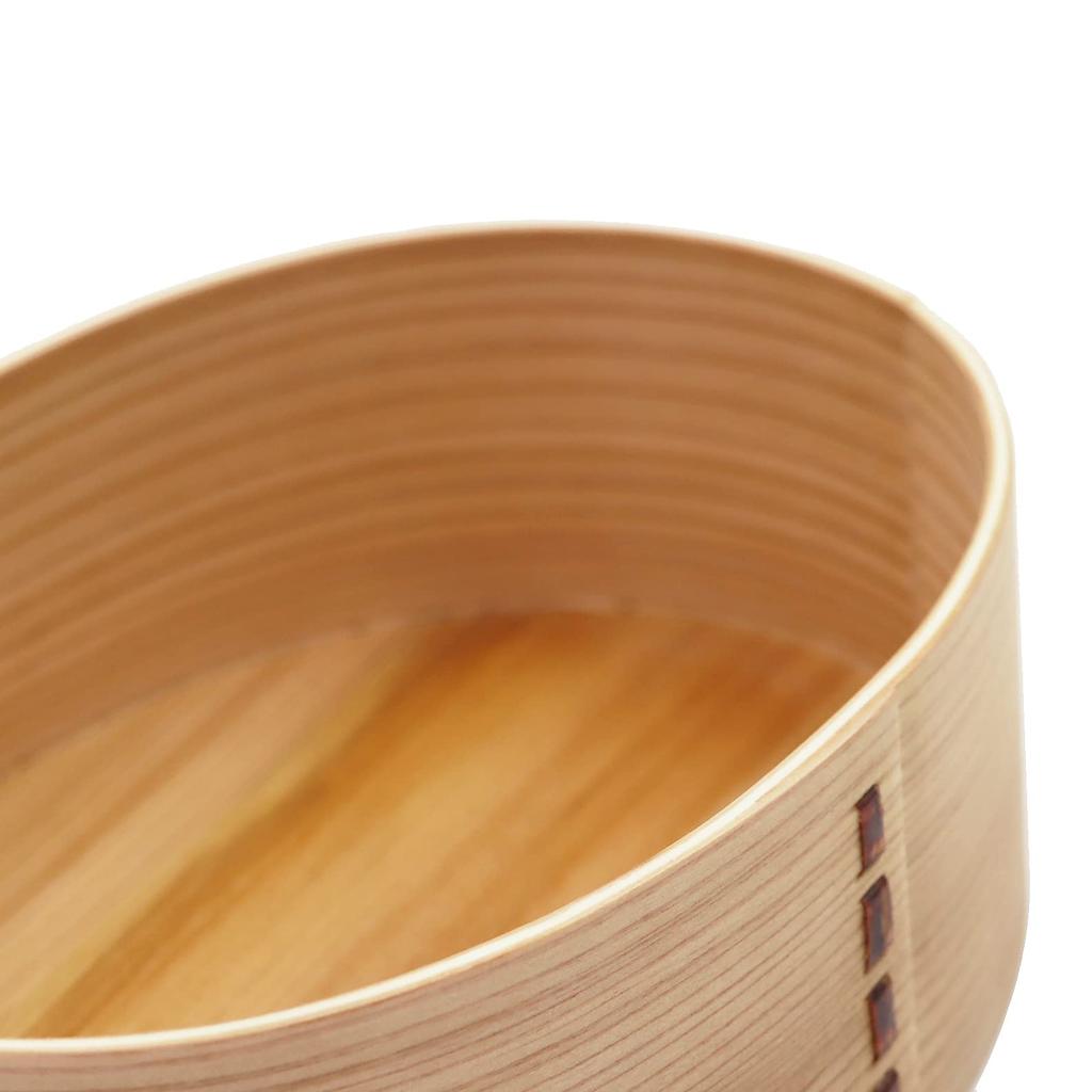 Osaka Choseido Magewappa Bento Box with Dividers and Lunch Band Brown (Oval, 550cc, Band)