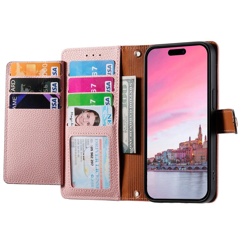 Кошелек-кроссбоди на молнии с отделениями для карт, кожаный чехол для iPhone 14 Pro Max 15 11 12 13 X XS XR 7 8 Plus, ремешок-шнурок с RFID, чехол-кошелек